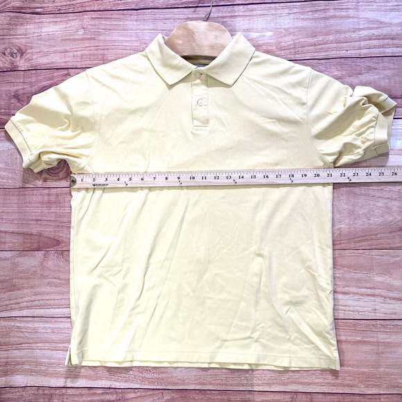 Nat Nast Polo Shirt Size Medium Short Sleeve Pima Cotton Champagne Color - Picture 6 of 6